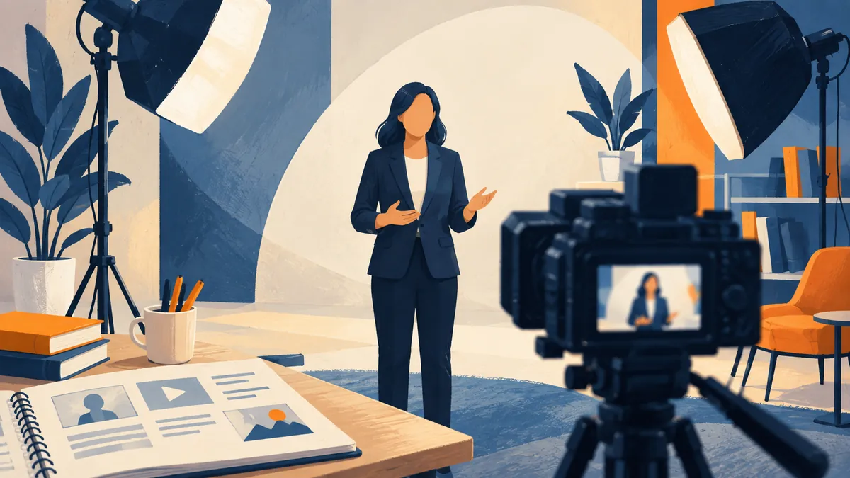 Ilustración de producción audiovisual para el aprendizaje